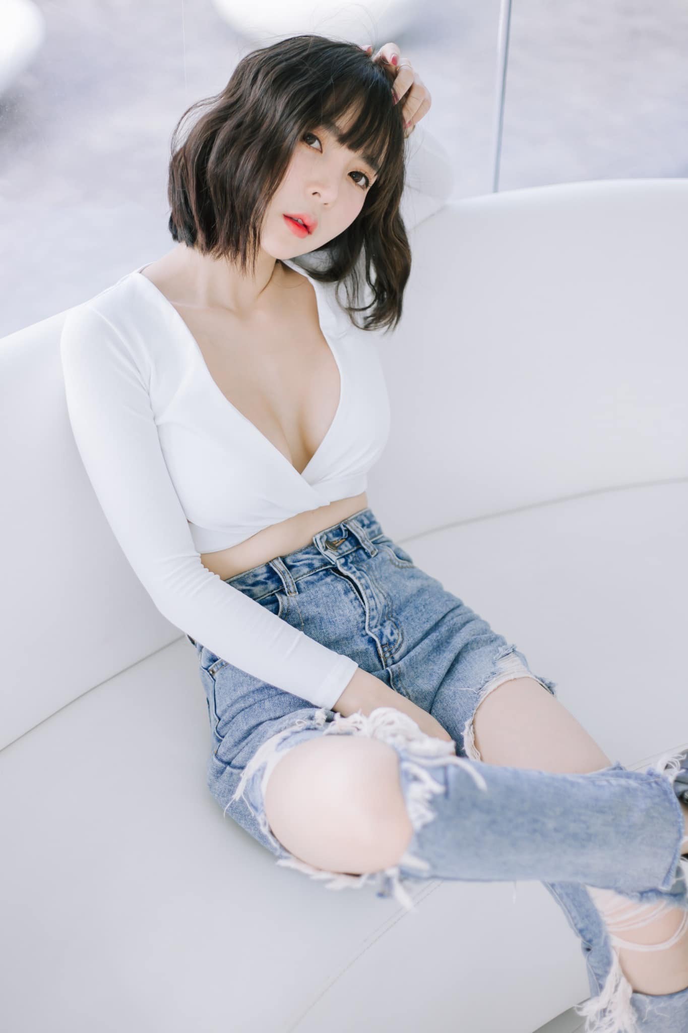 น้องน้ำตาล ปรียาภรณ์ นางแบบ สาวสวยตัวเล็กผมสั่น เนินนมสวย สุดเอ็กซ์ 24